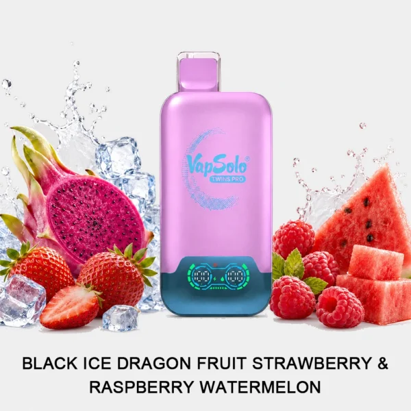 Vapesolo Twins Pro 50K-Black Ice Dragon Fruit Strawberry & Raspberry Watermelon
