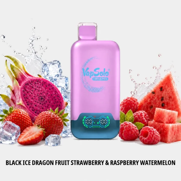 Vapesolo Twins Pro 50K-Black Ice Dragon Fruit Strawberry & Raspberry Watermelon