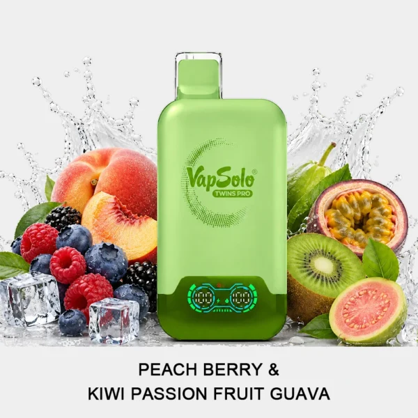 Vapesolo Twins Pro 50K-Peach Berry & Kiwi Passion Fruit Guava