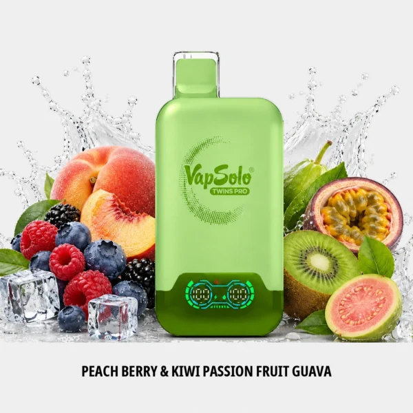 Vapesolo Twins Pro 50K-Peach Berry & Kiwi Passion Fruit Guava