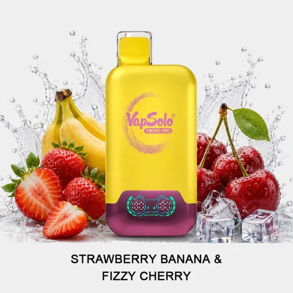 Vapesolo Twins Pro 50K-Strawberry Banana & Fizzy Cherry