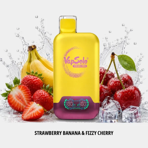 Vapesolo Twins Pro 50K-Strawberry Banana & Fizzy Cherry